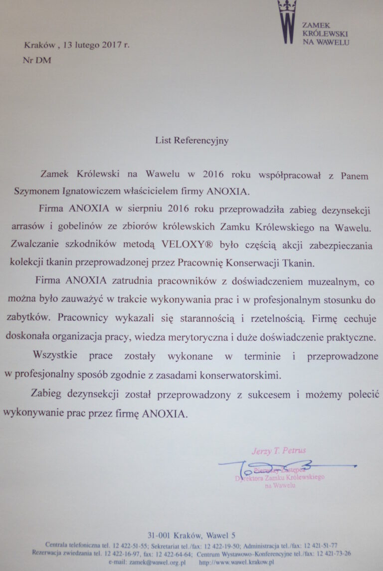 referencje wawel